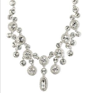 Givenchy Silver-Tone Crystal Statement Necklace